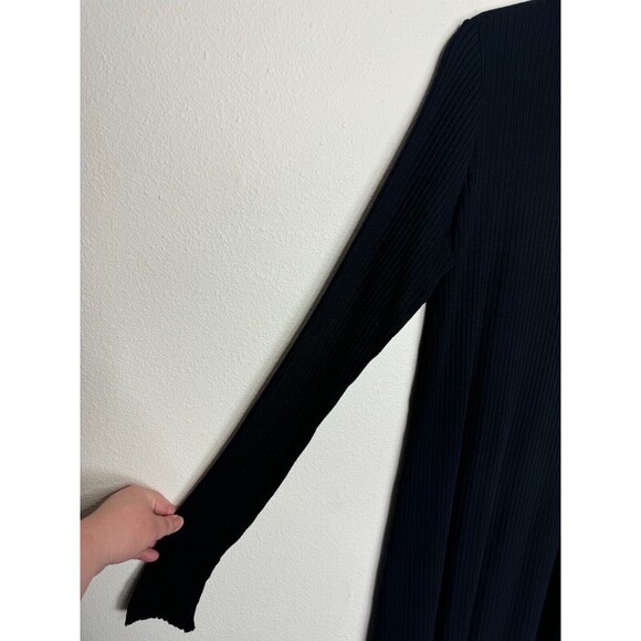 Michael Lauren Revolve Ribbed Knit Turtleneck Dress Size S Black Raw Hem New - Picture 6 of 15